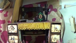 Vintage Grandma Sewing Machine & Photo Albums