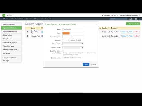 How To Create An Appointment Profile - DrChrono EHR Setup & Appointment Scheduling Demo Series