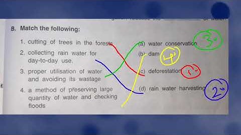 Dav Class-4 Ch-8 Water Scarcity and Conservation of Water (Book Exercises) Part-3