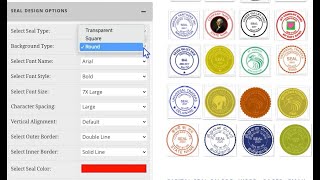 Digital company seal background types