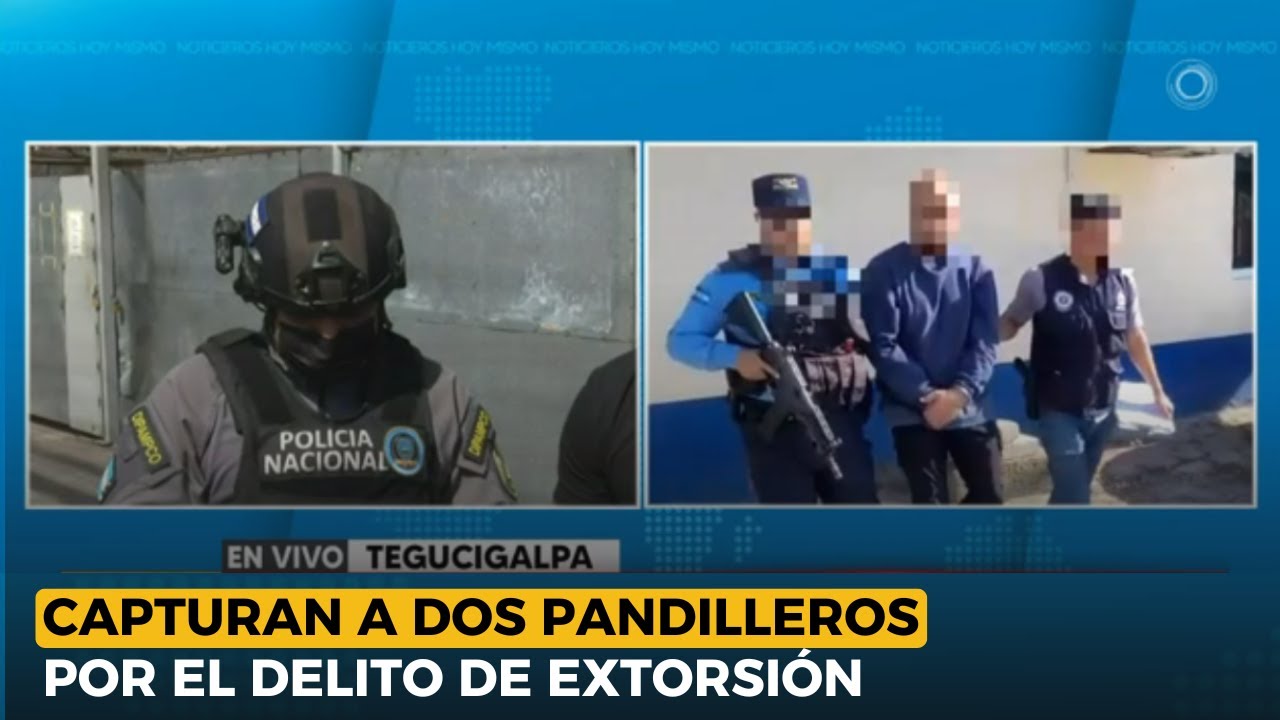 Por extorsión DIPAMPCO captura a dos pandilleros de la 18 en las colonias La Laguna y en aldea Mateo