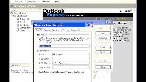 how to configure gmail account in outlook express