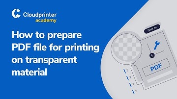 How to prepare a PDF file for printing on transparent material