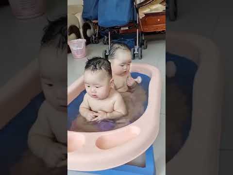 Cute twins baby