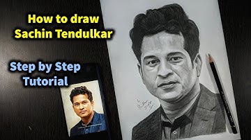 How to Draw Sachin Tendulkar Step by Step Sketch tutorial -Part 2/ Pencil Shading, Blending, Hair