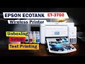 Epson EcoTank ET-3760 Wireless Printer Unboxing + Demo and Review The Best Printer
