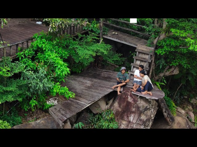 ទឹកធ្លាក់ឳម៉ាល់១យប់ ១ព្រឹក🏕️🌿 #camping #music #travel #chill #drone #kampot #shortvideo #ទឹកធ្លាក់ class=