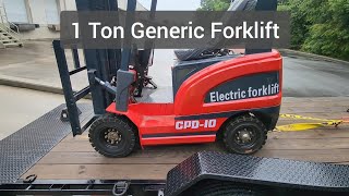 CPD-10 1 Ton Electric Forklift 60 Volt Battery Change out and Review