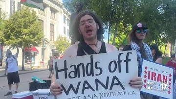 Protesters rally in Grand Rapids against U.S. airstrikes on Iranian nuclear sites