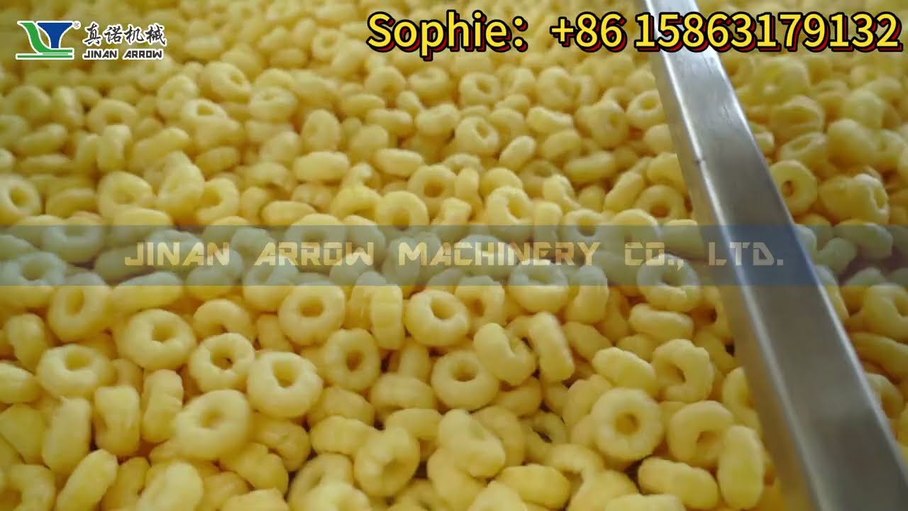 corn puff cheese ball snacks Double Dcrew extruder Fruit loops ring snack food make machine
