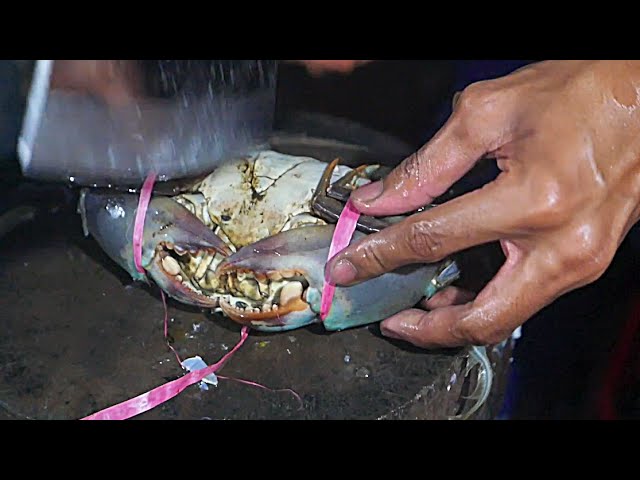 Indonesian Street Food - LIVE MUD CRABS Cooked Three Ways | Travel Thirsty