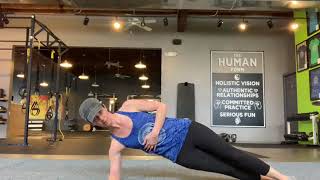 Side plank - side plank hip tap