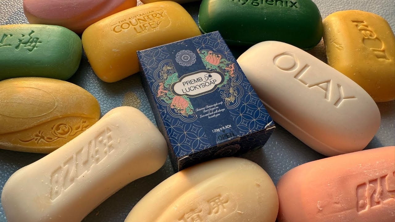 ASMR cutting dry soap/oddly carving soap/satisfying relaxing crunchy sounds/Crushing soap ASMR #4536