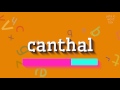 How to say "canthal"! (High Quality Voices)