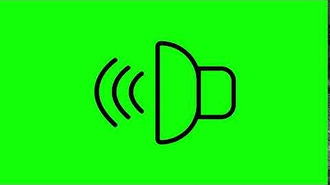 Animated Sound Icon on Green Screen With Pop-up Sound