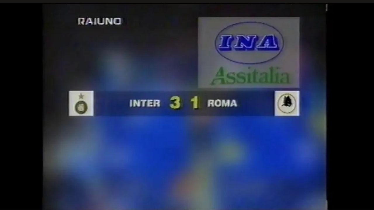 1996-97 (15^ - 05-01-1997) INTER-Roma 3-1 [Ganz,Djorkaeff,M.Delvecchio,Fresi] 90°Minuto Rai1