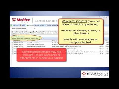 McAfee Email Protection tutorial