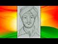 Drawing Bhagat Singh | Independent Day Special