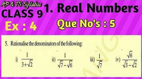||CLASS 9|| Ex:1.4 Question no : 5  Chapter No:1 Real Numbers || AP & TS Syllabus ||