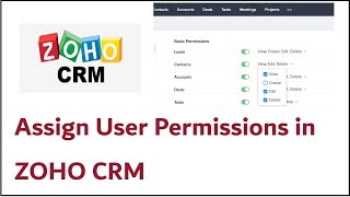 How To Manage, Assign Permissions in ZOHO CRM For Users