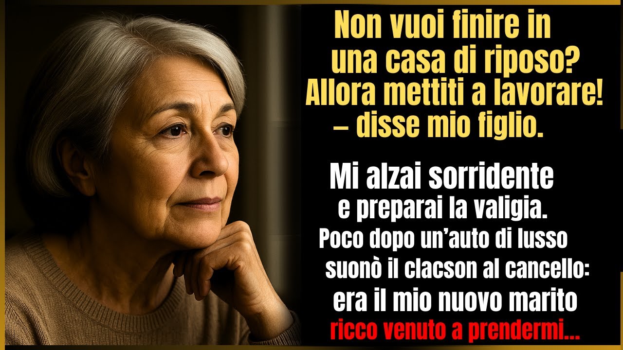 “Se non vuoi finire in casa di riposo, lavora ora”, disse mio figlio. Un’auto di lusso si fermò.