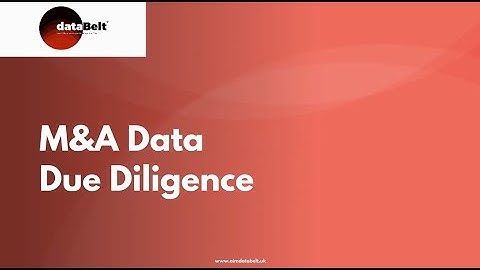 dataBelt® - M&A Data Due Diligence