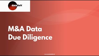 Famous DataBelt® - M&A Data Due Diligence Profile