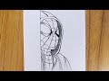 How to draw Spiderman step by step easy | Spiderman easy drawing | Pencil sketch drawing Spiderman