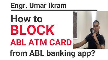How to Block ABL ATM Card online?