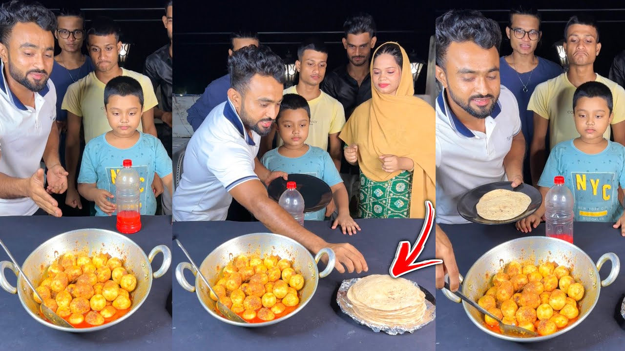 Unlimited ডিম কষা আর গরম গরম রুটি Funny Food Challenge 😍