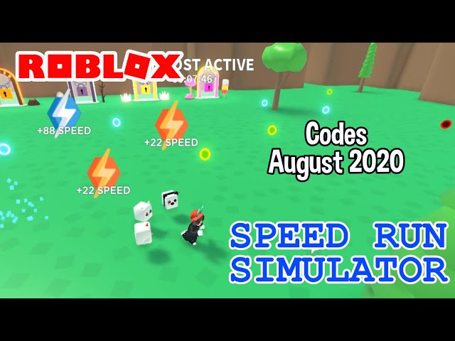 Roblox Speed Run Simulator New Code August 2020 