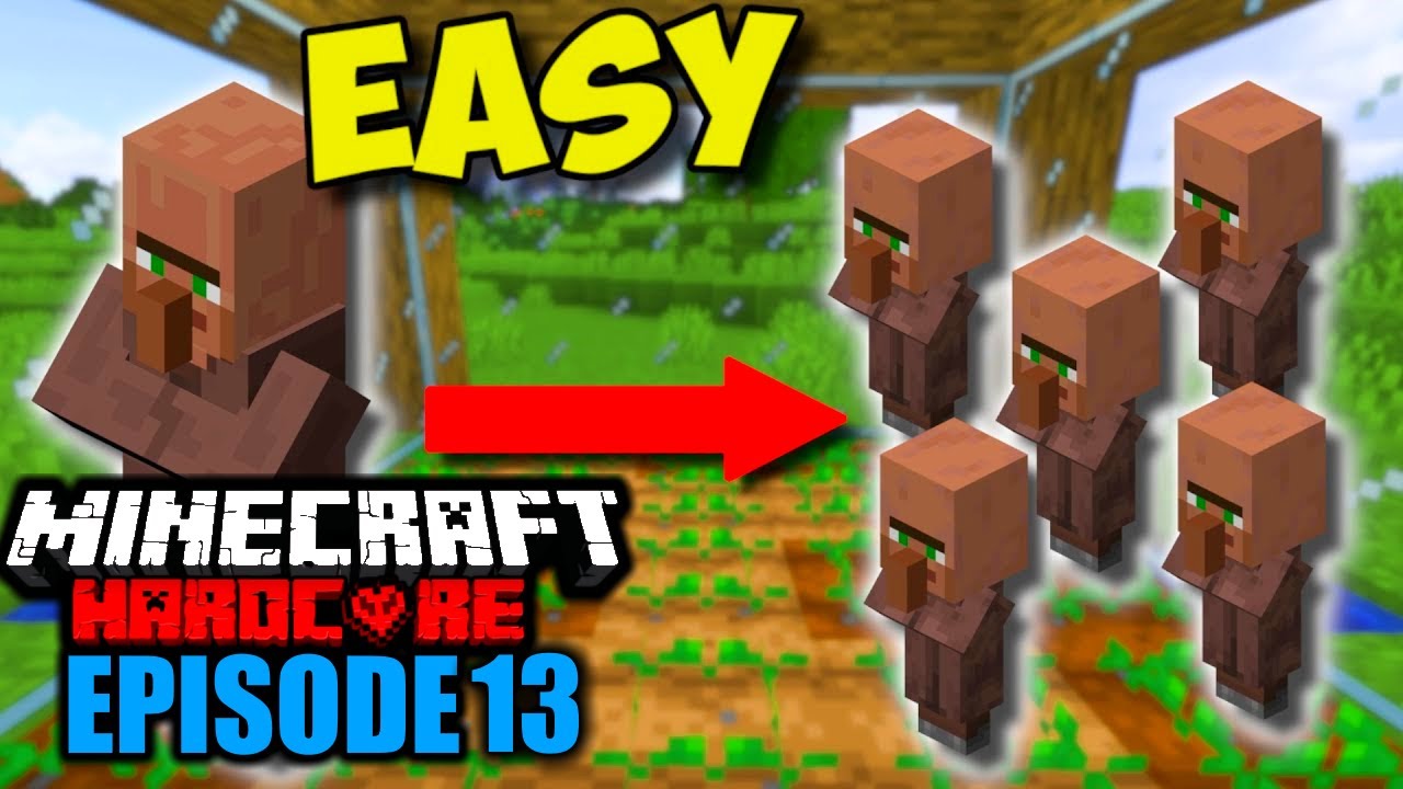 BEST VILLAGER BREEDING TUTORIAL!!! | Minecraft Hardcore #13 - YouTube