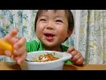 I'm going to eat beef tendon curry at my mom's seat today! 👶 ♥ 🍛今日はママの席で牛すじカレーを食べるよ!👶♥🍛