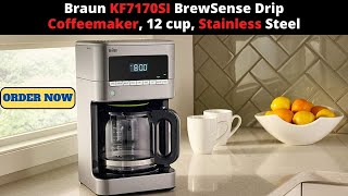 Braun KF7170SI BrewSense Drip Coffeemaker, 12 cup, Stainless Steel