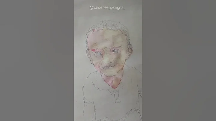 #76 WATERCOLOR PORTRAIT PAINTING | LITTLE BOY | Timelapse