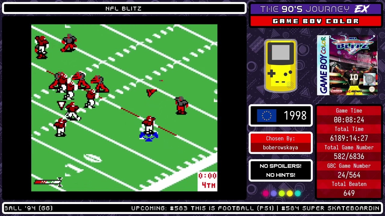 The 90's Journey EX - Game #582: NFL Blitz (Game Boy Color) - YouTube