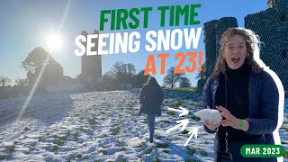 Seeing snow for the first time ☃ Barcelona | Newgrange | Slane