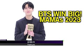 BTS WIN ICON OF THE YEAR (MAMA 2023) | Jungkook Acceptance Speech