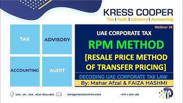 UAE CT: Resale Price Method (RPM) for Transfer Pricing | Arm