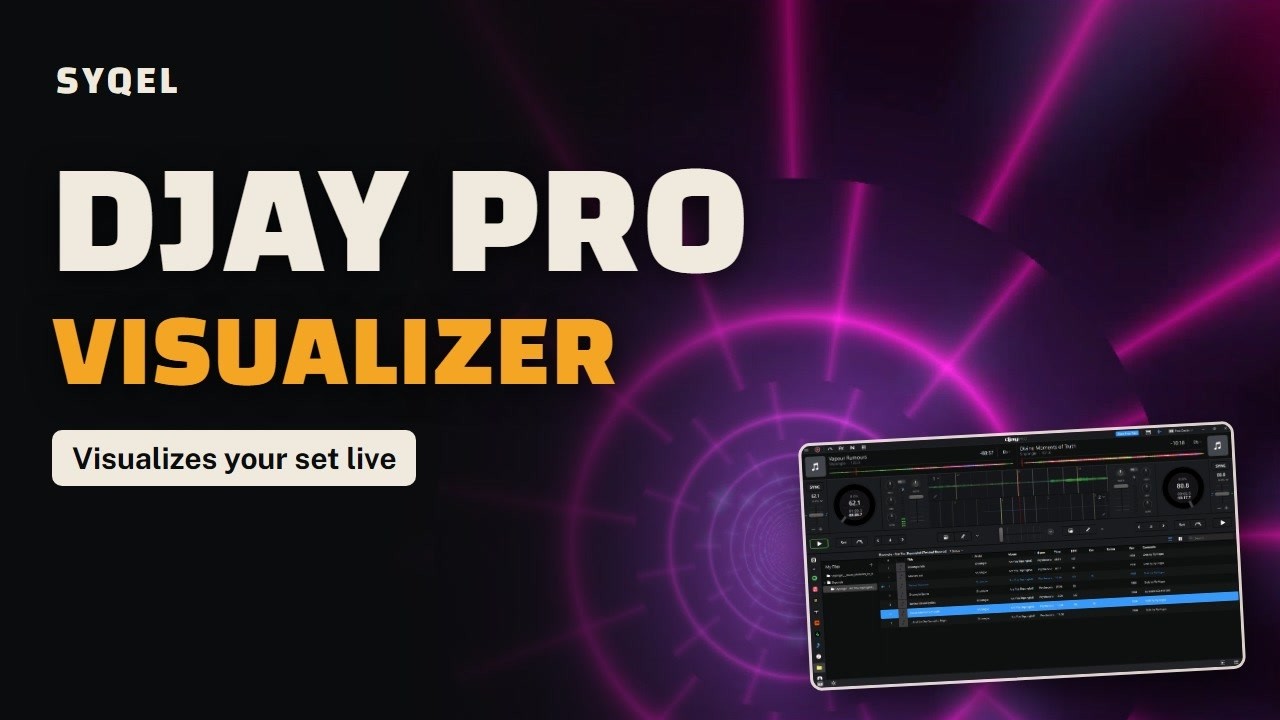 djay Pro visualizer: live visuals that react to your set