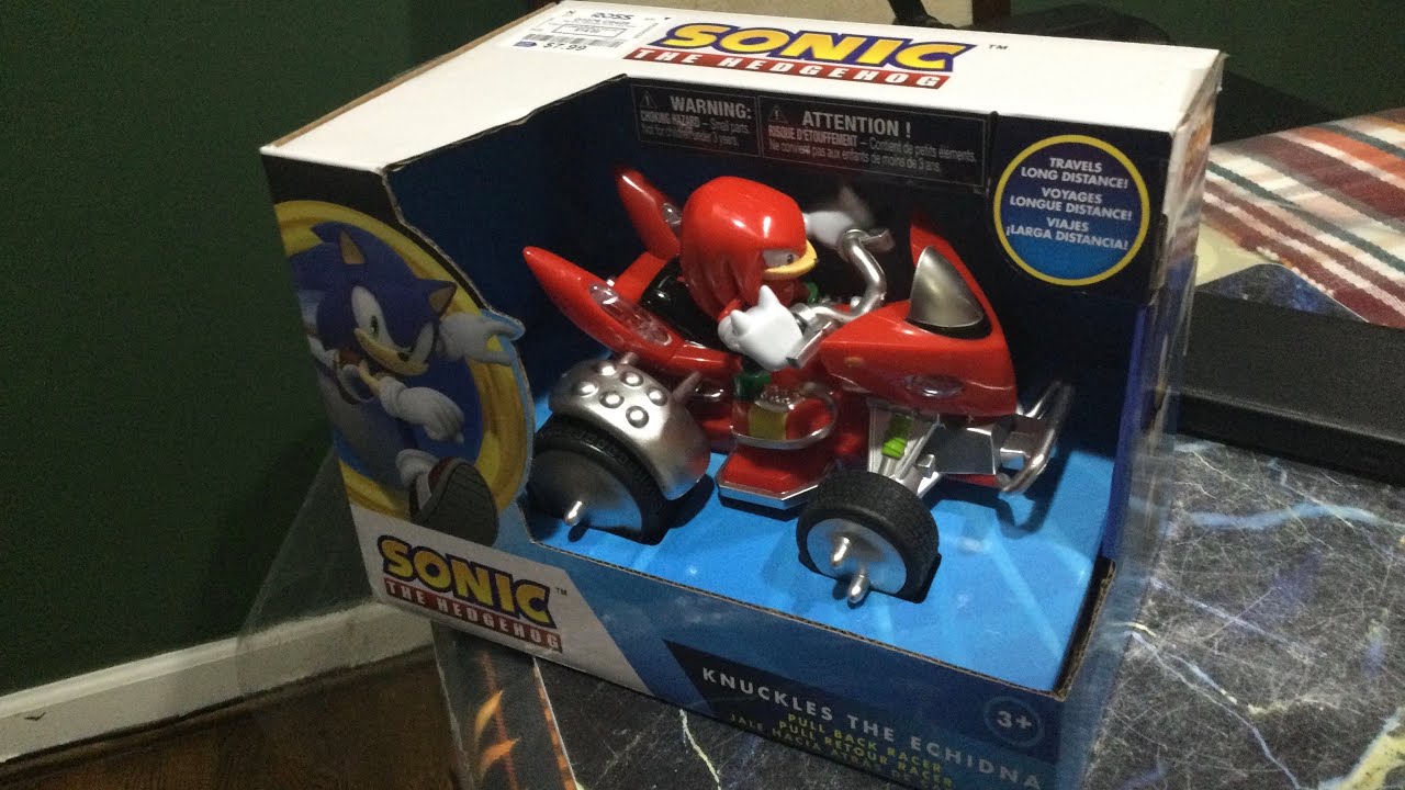 Sonic and Sega All-Stars Racing Transform Knuckles Pullback Wheel Car Unboxing!