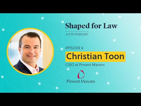 An Audience with Christian Toon, Chief Information Security Officer at Pinsent Masons