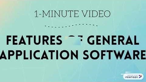 CSC134 Assignment 1-MIN Video (Features of General Purpose Applications)