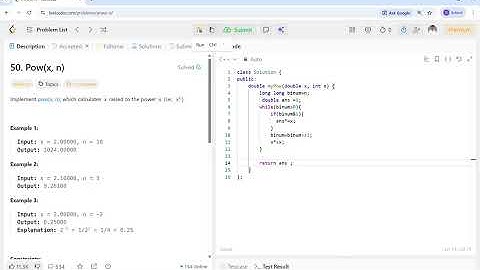 Pow(x, n) | LeetCode 50 | Fast Power Algorithm (Binary Exponentiation)