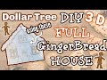 Dollar Tree DIY 3D FULL GINGERBREAD House using these Dollar Tree House Plaques