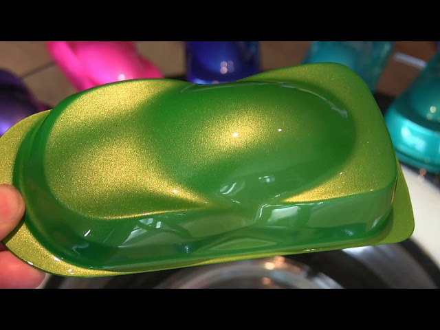 Lime Green kandy Pearl  kustom Paint with Pearl