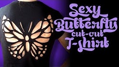 Sexy butterfly cut out t-shirt/Camiseta sexy con mariposa recortada 