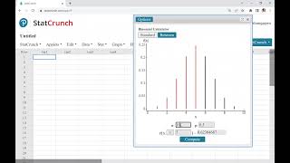 Ch4 How to Use StatCrunch to Compute Probability of Discrete Random Variable