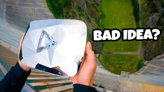 We Dropped Our Diamond Play Button From a 540ft Dam…..