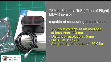Test Video from Make Tutor: TFmini Plus Distance ToF Sensor for Arduino Raspberry Pi